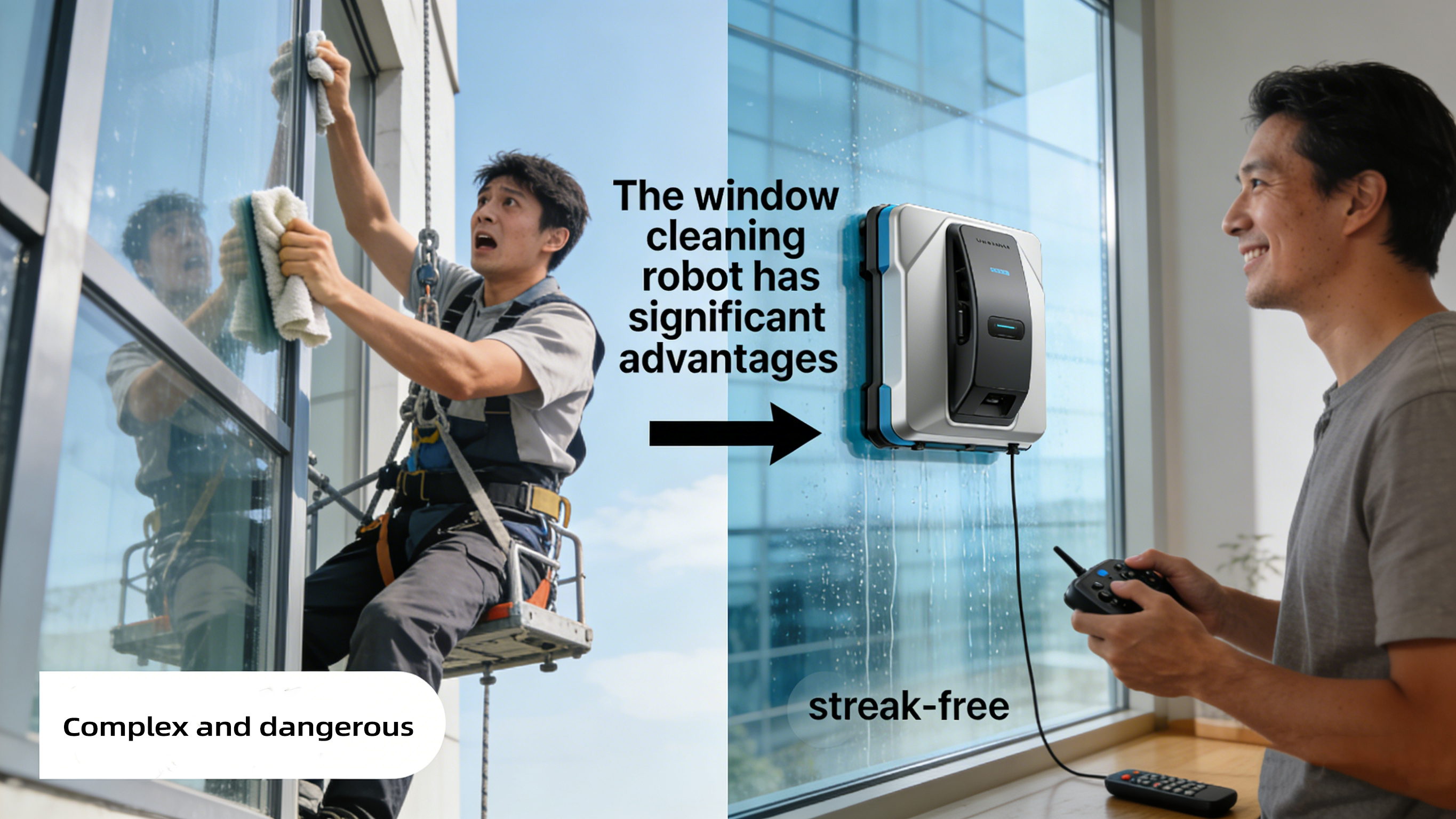 窓掃除ロボットには大きな利点があります