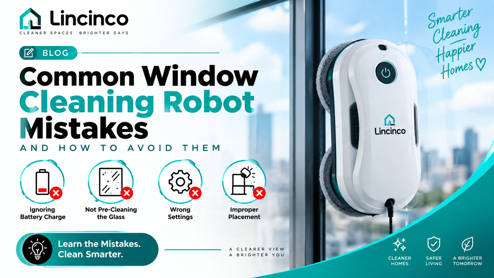 窓掃除ロボットのよくある間違いとその回避方法