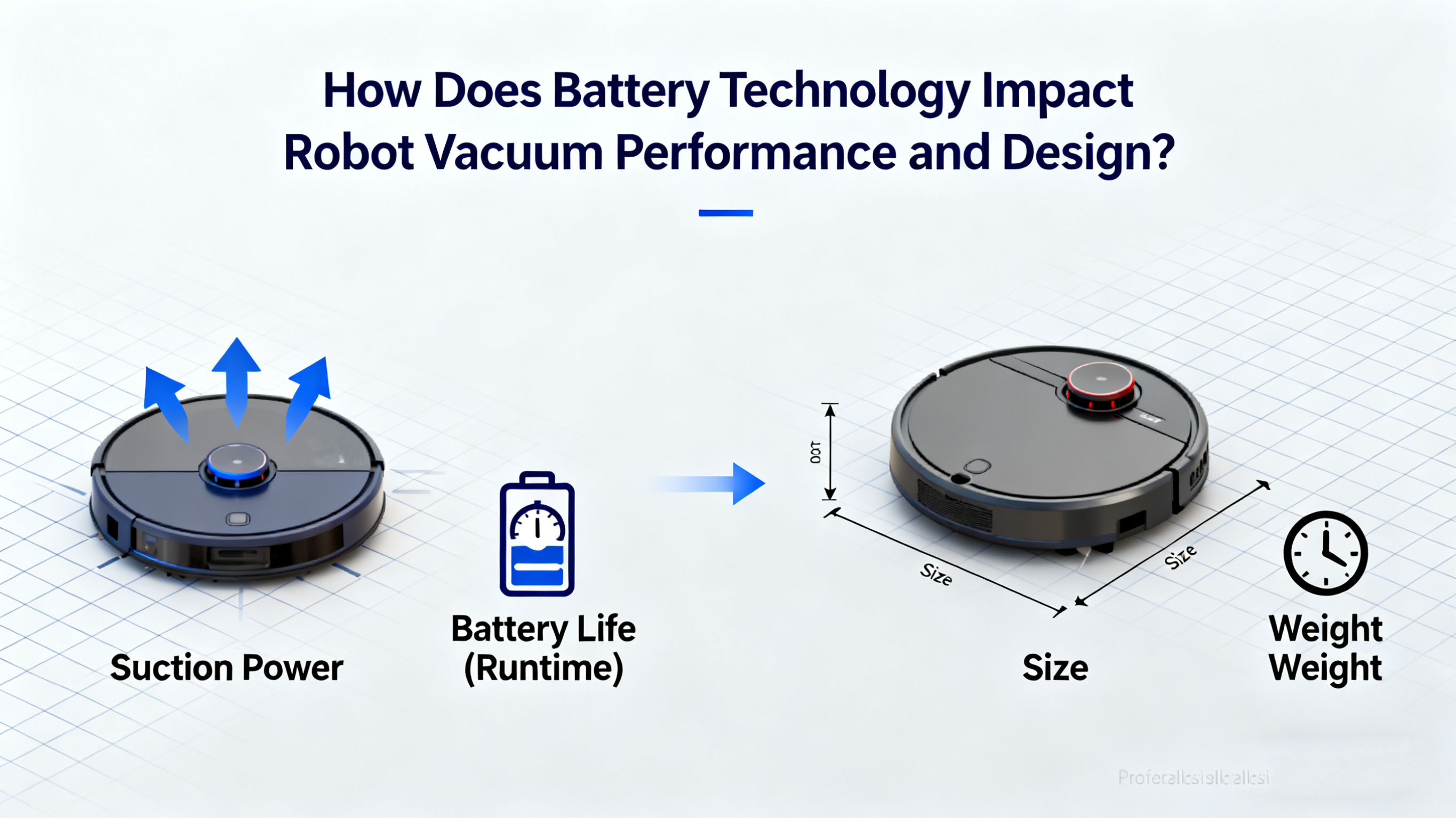 バッテリー技術はロボット掃除機の性能と設計にどのような影響を与えますか?