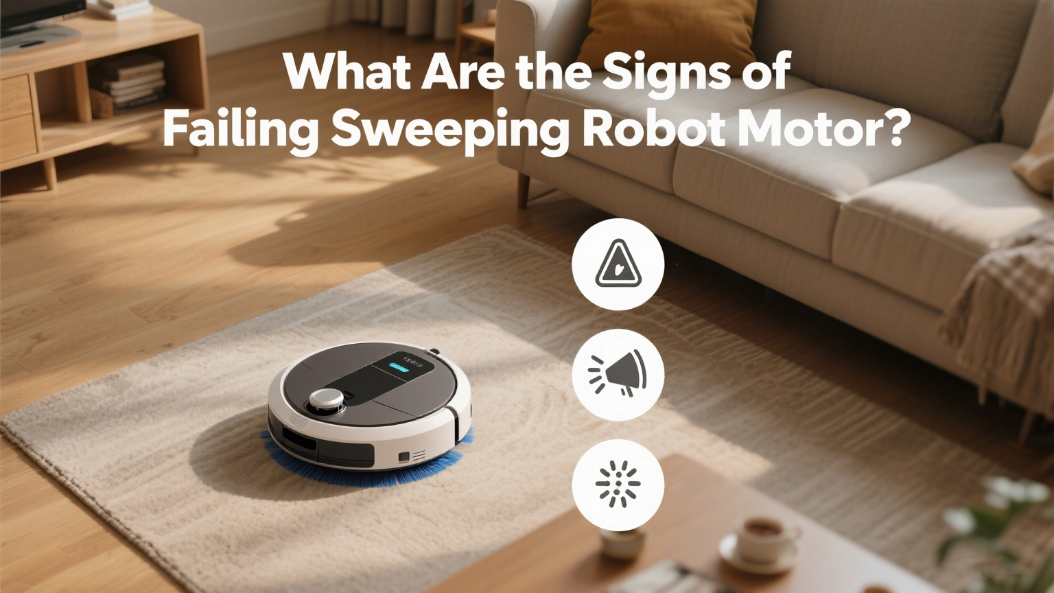 掃除ロボットのモーターの故障の兆候は何ですか?