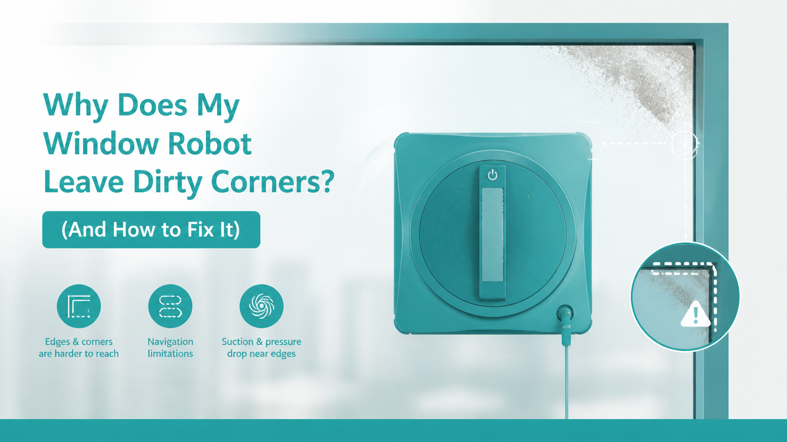 私のウィンドウロボットが汚れた隅を残すのはなぜですか? (そしてそれを修正する方法)
