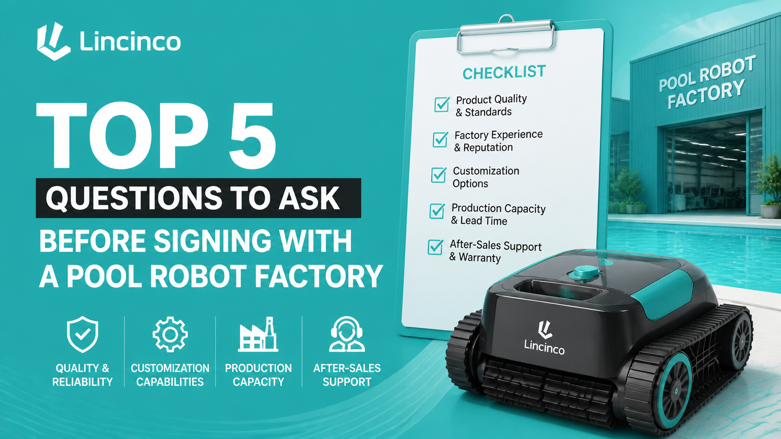 プールロボット工場と契約する前に尋ねるべきトップ5の質問